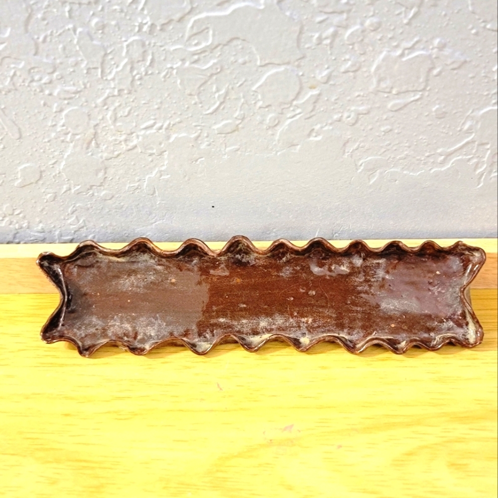 Handcrafted Ceramic Dark Brown Tray